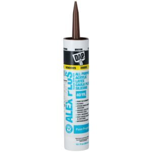 Dap Alex Plus Acrylic Latex Caulk Brown 10.1fl oz. Dap Alex Plus Acrylic Latex Caulk Brown 10.1fl oz.